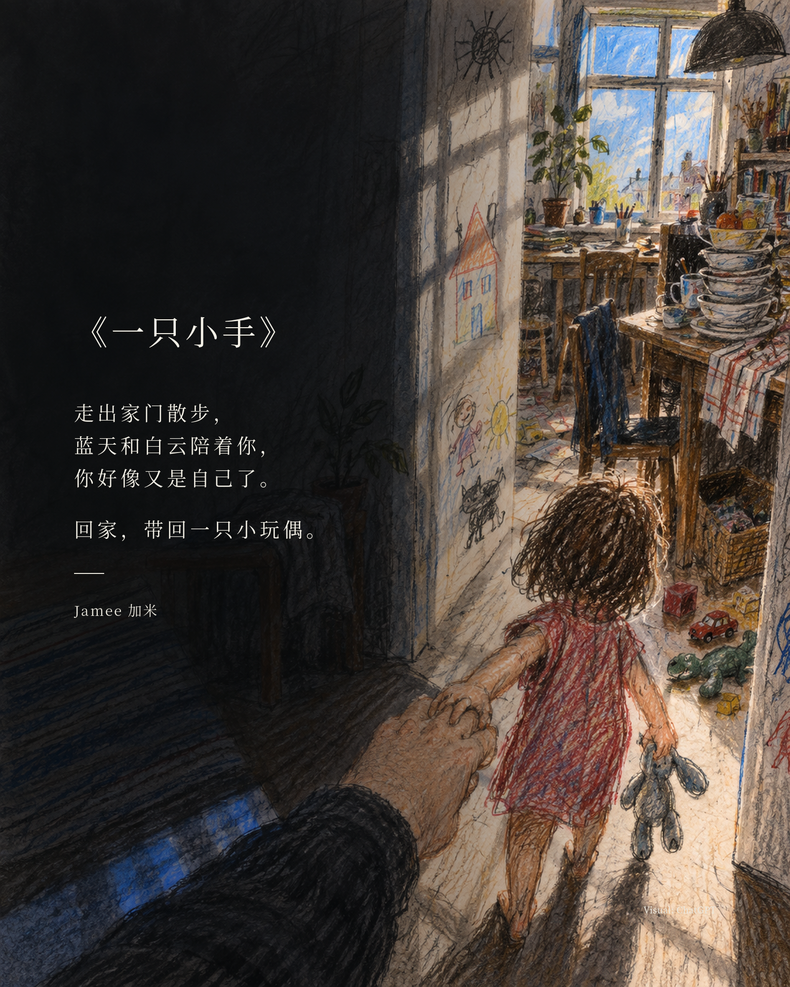 《一只小手》视觉卡